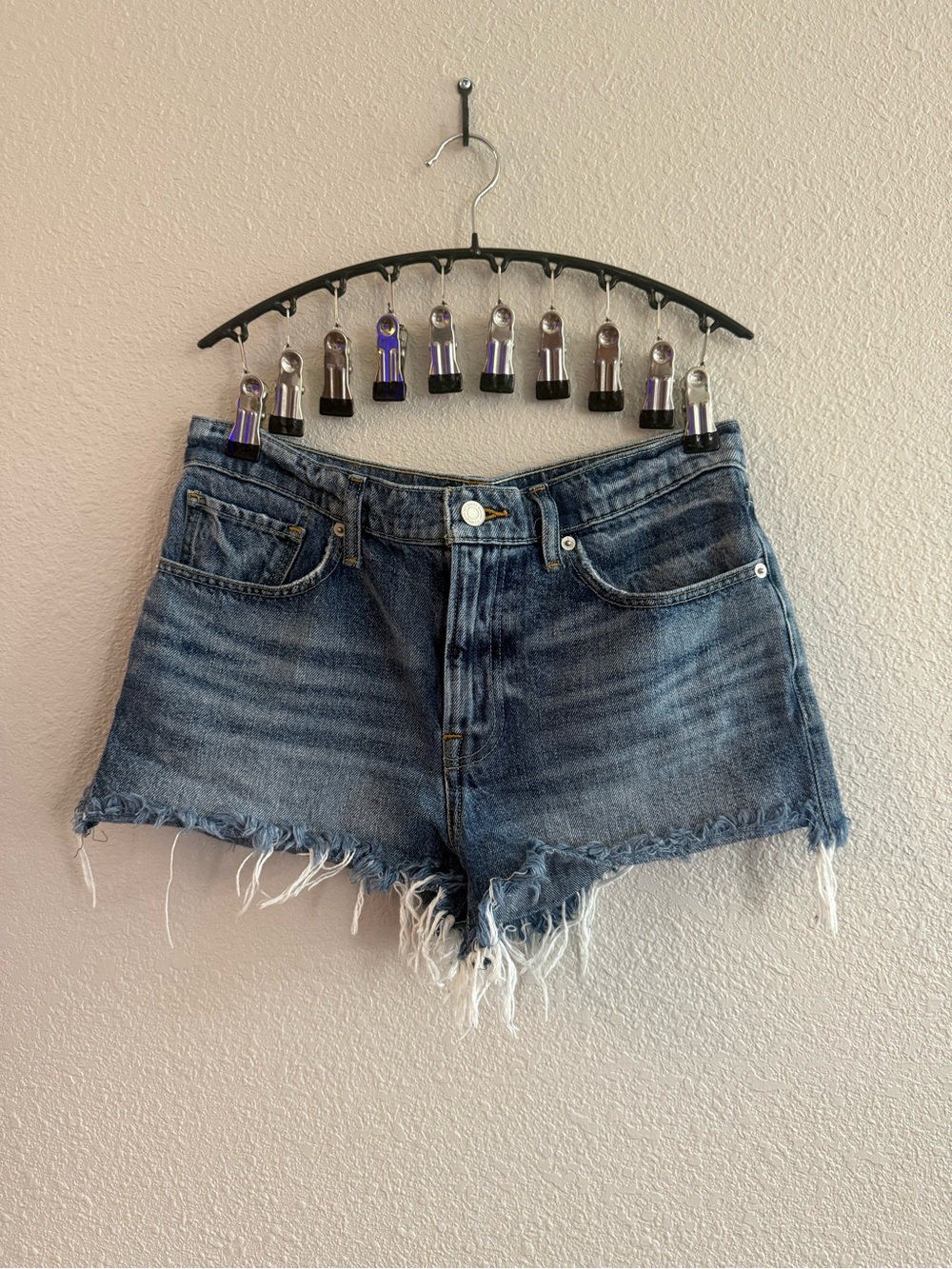 Lucky Brand Cutoff Distressed Denim Shorts - Blue